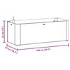 vidaXL حوض حديقة زراعي مرتفع مع نظام ري ذاتي أبيض 100×43×33 سم