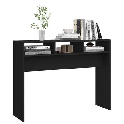 vidaXL طاولة كونسول أسود 105×30×80 سم خشب صناعي