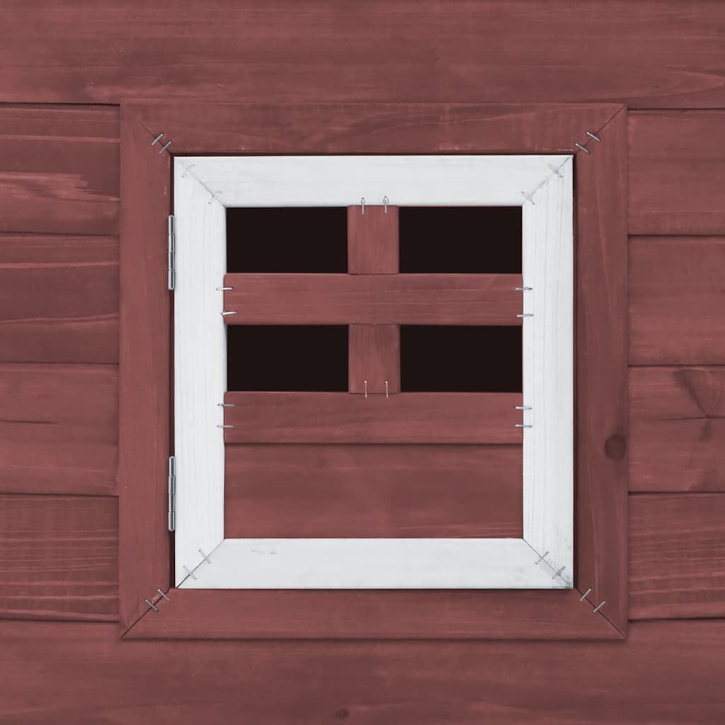 vidaXL قفص دجاج خارجي بيت دجاج مع 1 قفص للبيض خشب بني