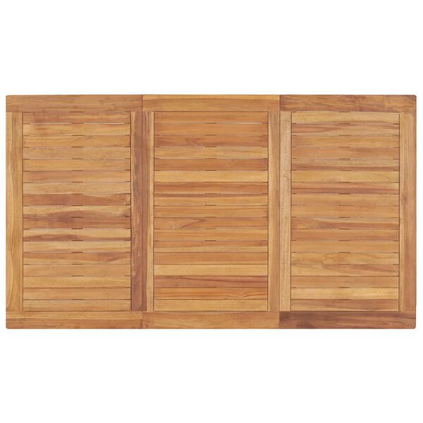 vidaXL عدد 5 قطع طقم سفرة حديقة خشب ساج صلب