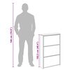 vidaXL خزانة أحذية ذات 3 طبقات بمرآة لون أبيض 120.5x17x63 سم