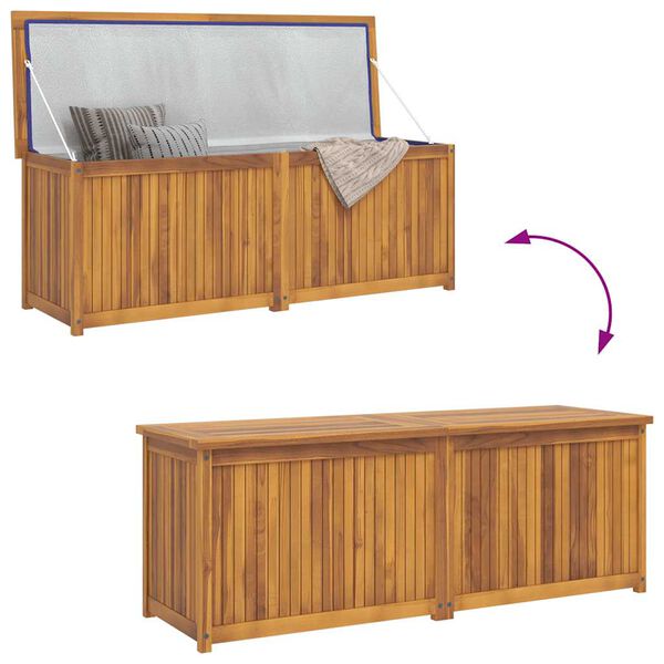 vidaXL صندوق حديقة 150×50×55 سم خشب ساج صلب