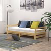 vidaXL سرير نهاري قابل للسحب خشب صنوبر صلب 2×(90×200) سم