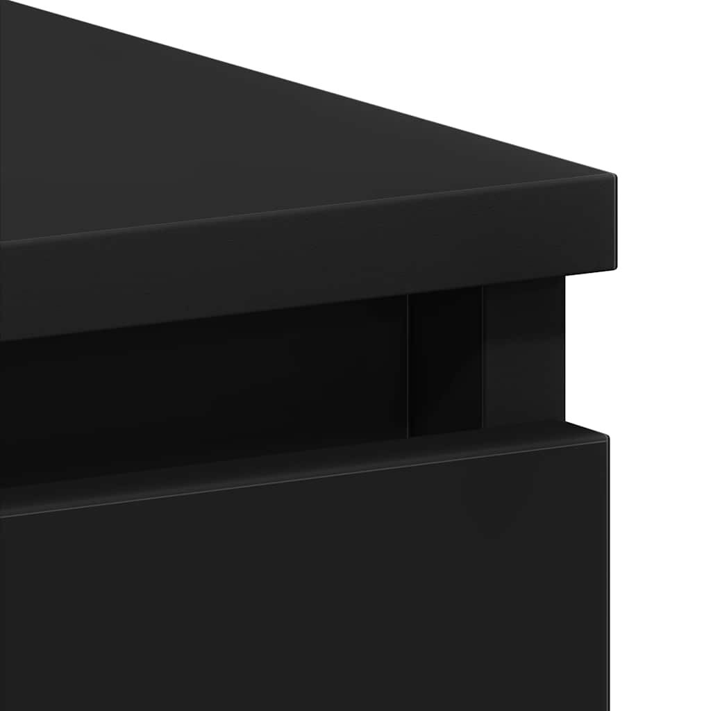 vidaXL مكتب لون أسود 90×45×76 سم خشب صناعي