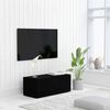 vidaXL خزانة تلفزيون لون أسود 80&times;34&times;30 سم لوح خشب صناعي