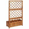 vidaXL صندوق زهور مرتفع مع تعريشة 85×38×150 سم خشب أكاسيا صلب