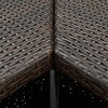 vidaXL طاولة ركنية بار بني 100×50×105 سم بولي روطان