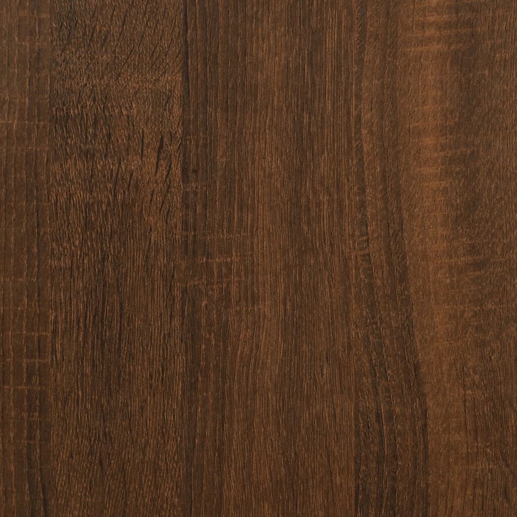 vidaXL خزائن سرير بأرجل خشب صلب 2 ق أوك بني 40×35×50 سم