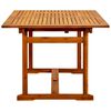 vidaXL طاولة سفرة حديقة (150-200)×100×75 سم خشب أكاسيا صلب
