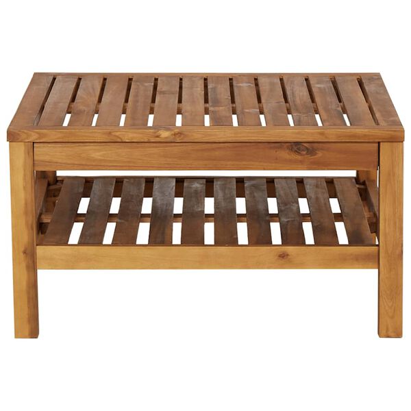 vidaXL طاولة قهوة 65×65×35 سم خشب أكاسيا صلب