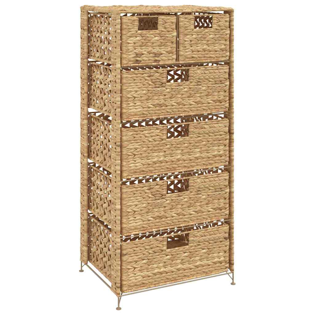 vidaXL وحدة تخزين مع 6 سلال 100x37x47 سم عشب الماء