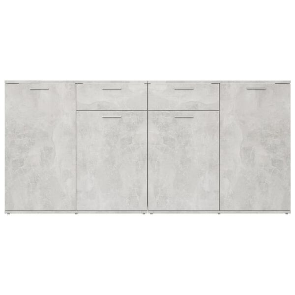 vidaXL خزانة جانبية رمادي أسمنتي 160×36×75 سم خشب صناعي