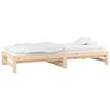 vidaXL سرير نهاري قابل للسحب 2*(200x90) سم خشب صنوبر صلب