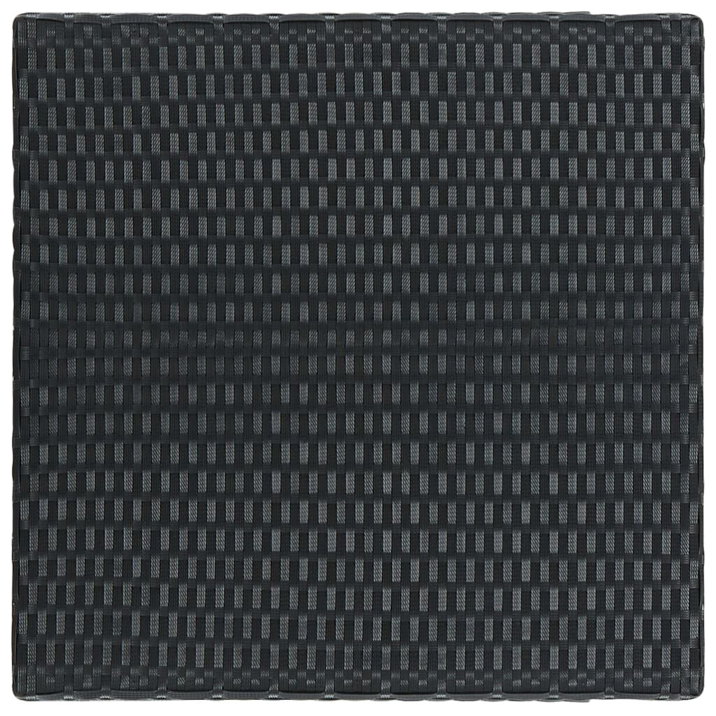 vidaXL طاولة بار للحديقة أسود 60.5×60.5×110.5 سم بولي روطان