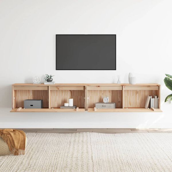 vidaXL خزانات حائط 2ق 35x30x100 سم خشب صنوبر صلب