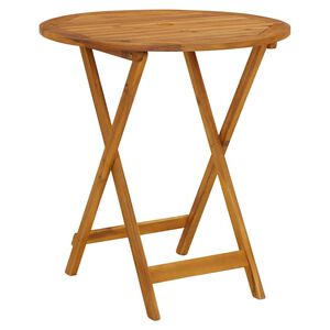 vidaXL طاولة حديقة قابلة للطي 70 سم خشب أكاسيا صلب