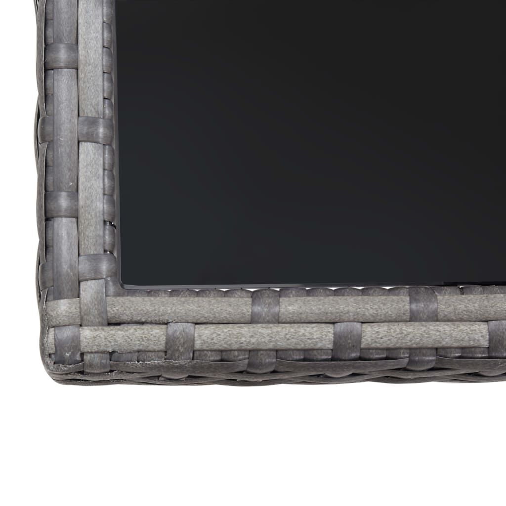vidaXL طاولة حديقة أنثراسيت 80×80×74 سم بولي روطان
