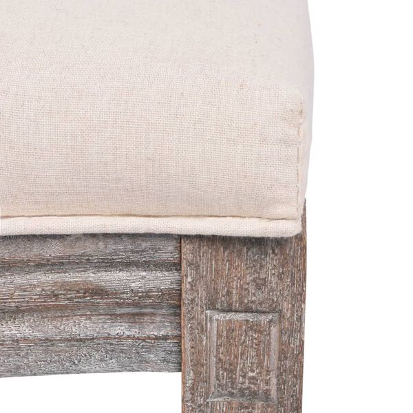 vidaXL كراسي سفرة 6 قطع قماش كريمي