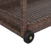 vidaXL عربة بار مع درج بني 100×45×83 سم بولي روطان