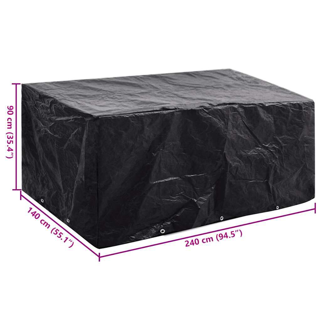 vidaXL غطاء أثاث الحديقة 8 ثقوب 90x140x240 سم