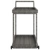 vidaXL عربة بار مع درج أسود 100×45×83 سم بولي روطان