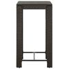 vidaXL طاولة بار للحديقة بني 60.5×60.5×110.5 سم بولي روطان
