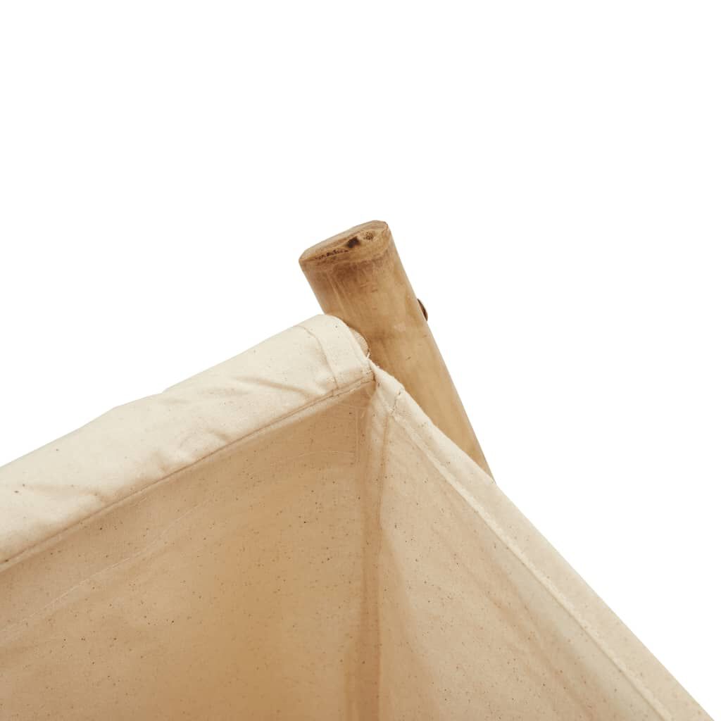 vidaXL سلة غسيل لون أبيض كريمي 63,5x36x41,5 سم خيزران