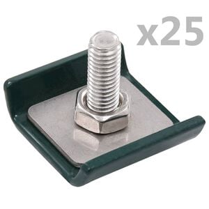 vidaXL عدد 25 طقم موصل حصيرة شبكية أخضر