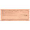 vidaXL سطح طاولة كاونتر حمام بني فاتح 100*40*(2-6) سم خشب صلب معالج