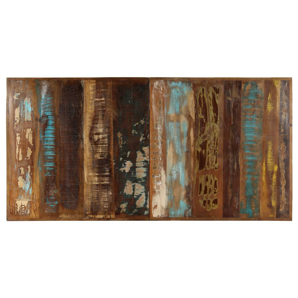 vidaXL طاولة طعام 75x70x140 سم خشب مستصلح صلب