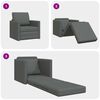 vidaXL سرير أريكة أرضي 2 في 1 لون رمادي داكن 55x174x112 سم قماش