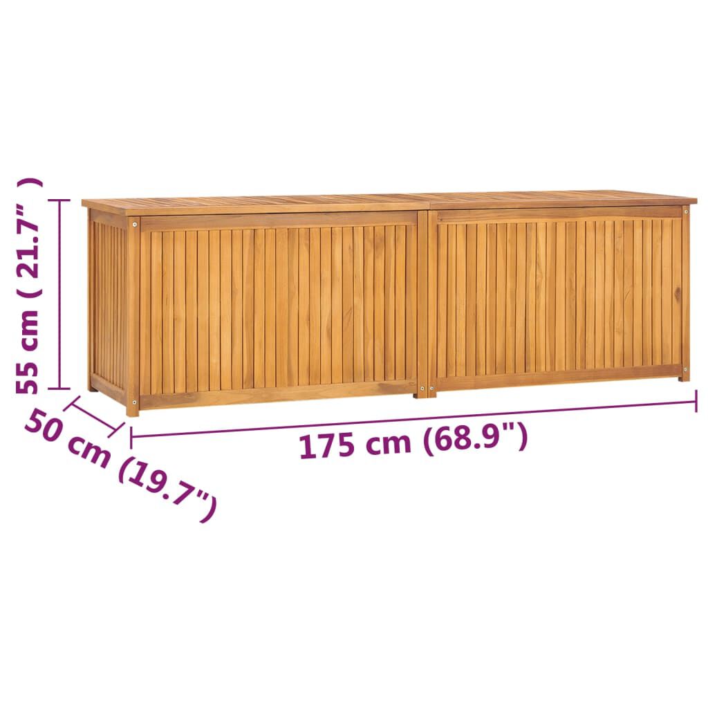 vidaXL صندوق حديقة 175×50×55 سم خشب ساج صلب