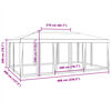 vidaXL خيمة حفلات 10 جدران جانبية شبكية أنثراسيت6×4 م HDPE