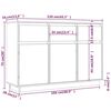 vidaXL خزانة جانبية لون أبيض 75x34x110 سم خشب صنوبر صلب