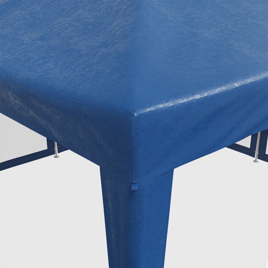 vidaXL خيمة حفلات 8 جدران جانبية شبكية لون أزرق 4×4 م HDPE