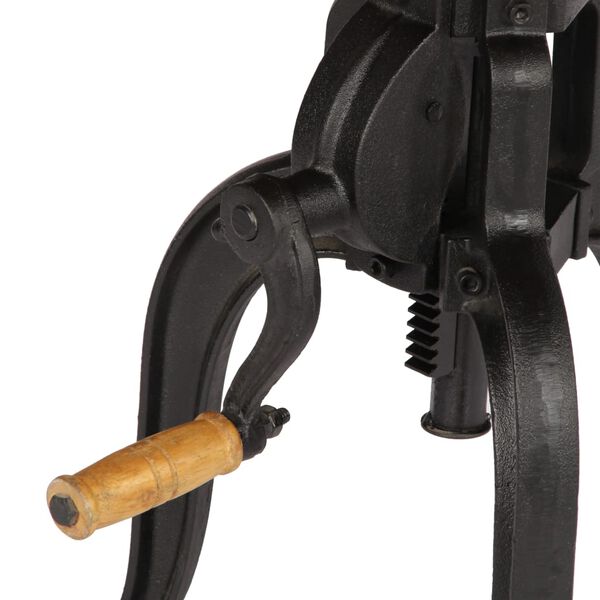 vidaXL طاولة جانبية 45×(45-62) سم خشب مستصلح صلب وحديد زهر