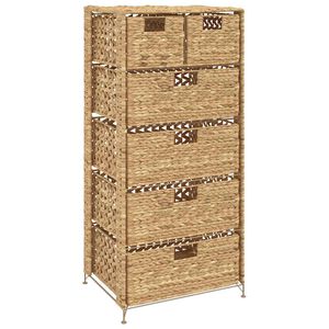 vidaXL وحدة تخزين مع 6 سلال 100x37x47 سم عشب الماء