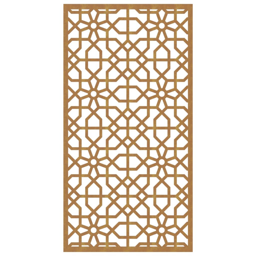 vidaXL ديكور حائط حديقة 55x105 سم فولاذ كورتن تصميم مغربي