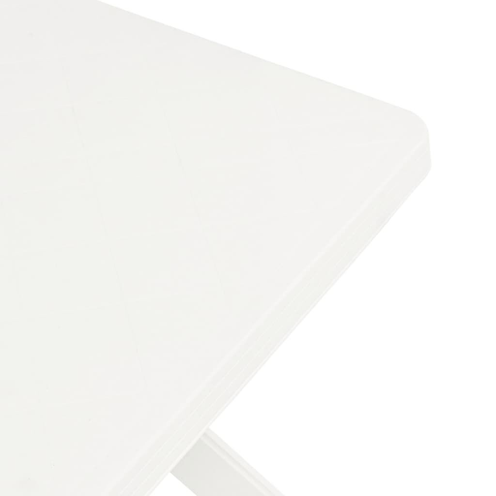 vidaXL طاولة بيسترو أبيض 70×70×72 سم بلاستيك