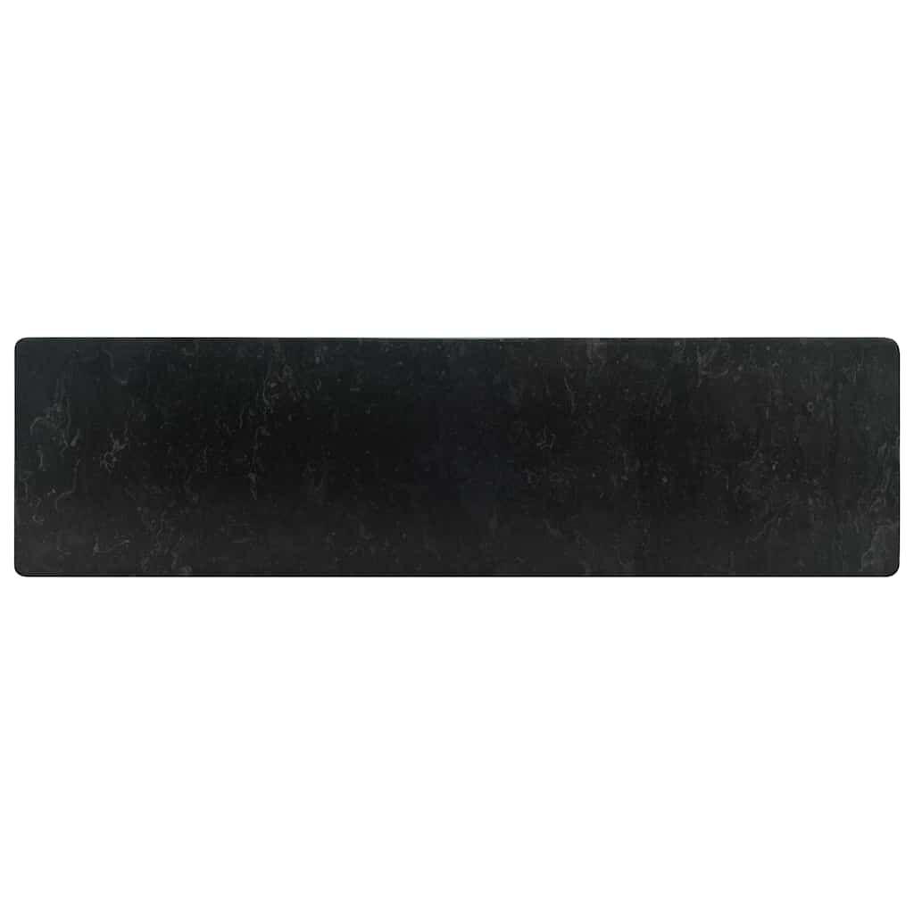vidaXL حوض 45×30×12 سم رخام أسود