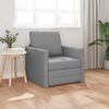 vidaXL سرير أريكة أرضي 2 في 1 لون رمادي فاتح 55x174x112 سم قماش