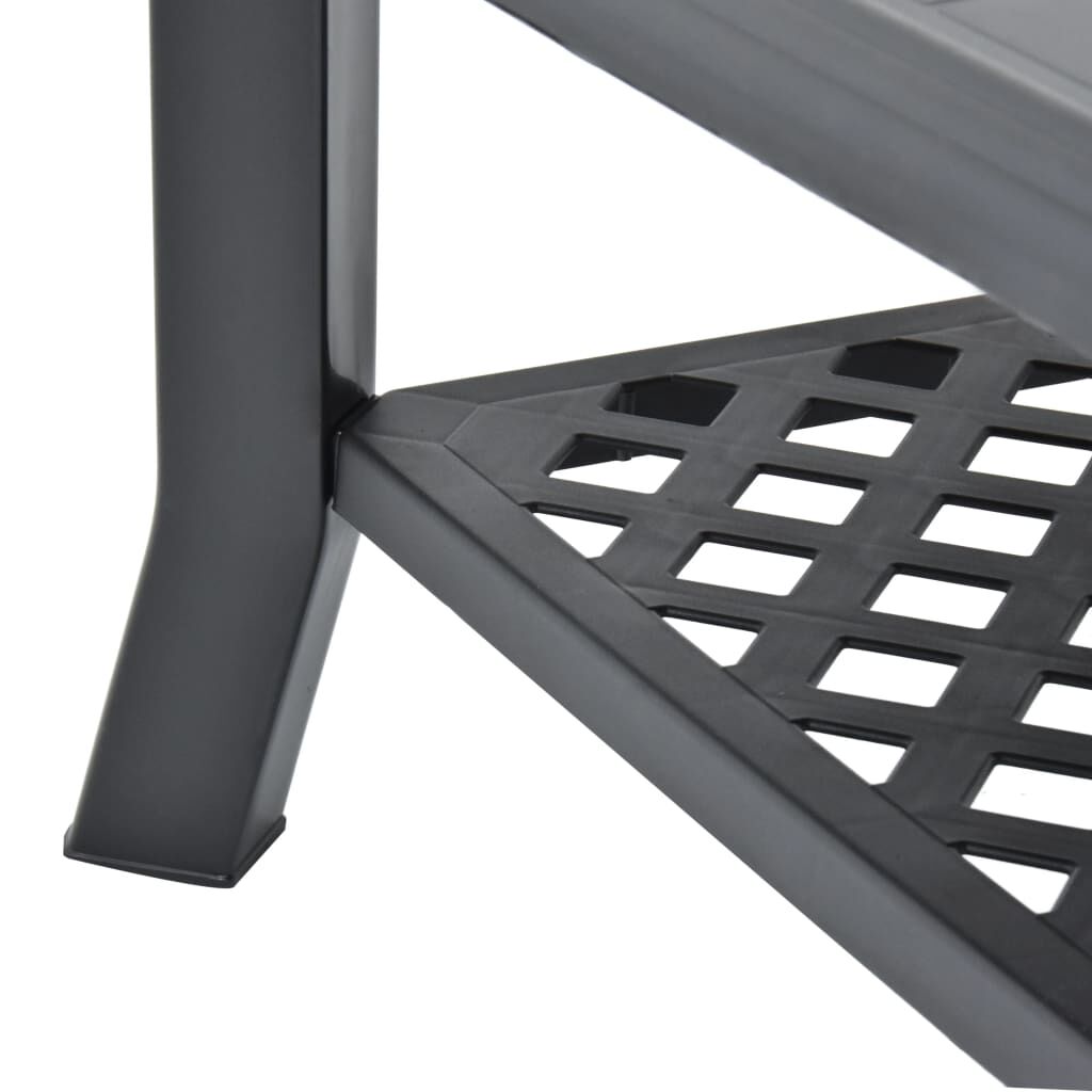 vidaXL طاولة قهوة أنثراسيت 90×60×46 سم بلاستيك