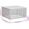 vidaXL طاولة حديقة لون رمادي 36x55x55 سم بولي روطان وخشب أكاسيا