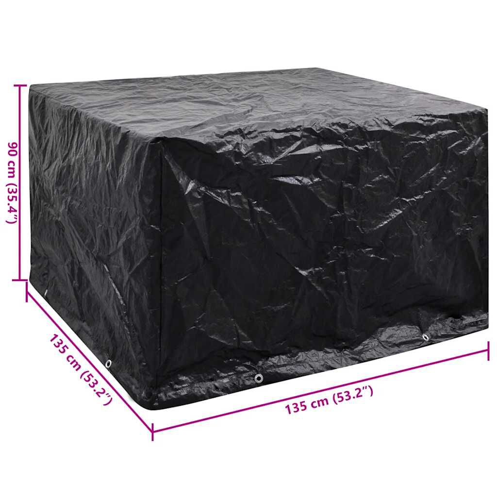 vidaXL غطاء أثاث حديقة 8 ثقوب 135×135×90 سم