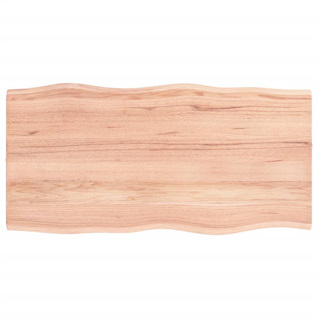 vidaXL سطح طاولة لون بني فاتح 2x40x80 سم خشب صنوبر صلب معالج وحواف خام