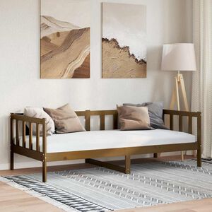 vidaXL سرير نهاري خشب صنوبر صلب بني عسلي 90&times;200 سم