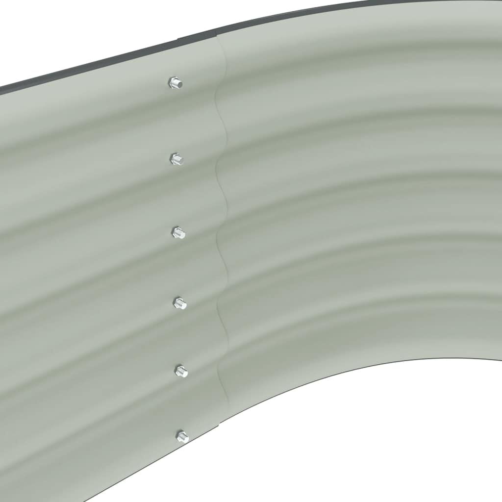 vidaXL حوض حديقة مرتفع 400×80×44 سم فولاذ مجلفن رمادي