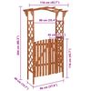 vidaXL تعريشة مع بوابة 116×40×204 سم خشب تنوب صلب