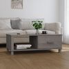 vidaXL طاولة قهوة رمادي فاتح 100×55×35 سم خشب صنوبر صلب