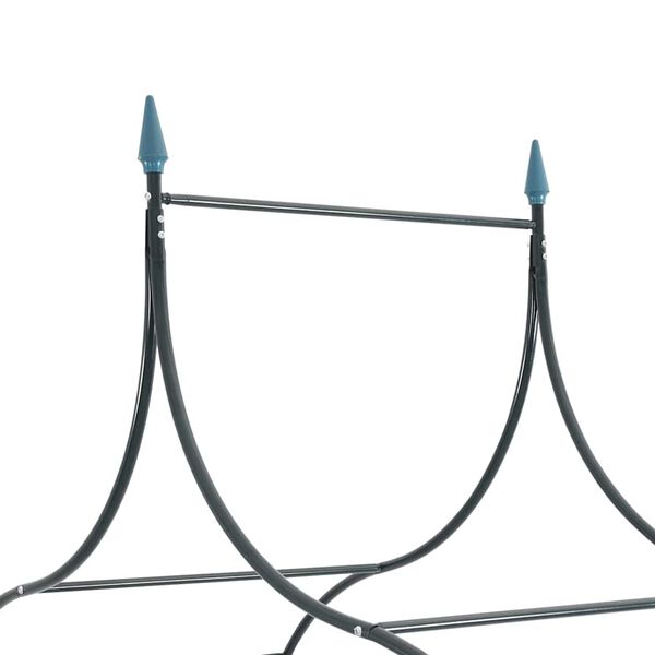vidaXL قوس حديقة للنباتات المتسلقة بتصميم على شكل سنبلة أخضر داكن